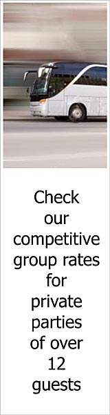 Check our competetive group rates for private parties of over 12 guests